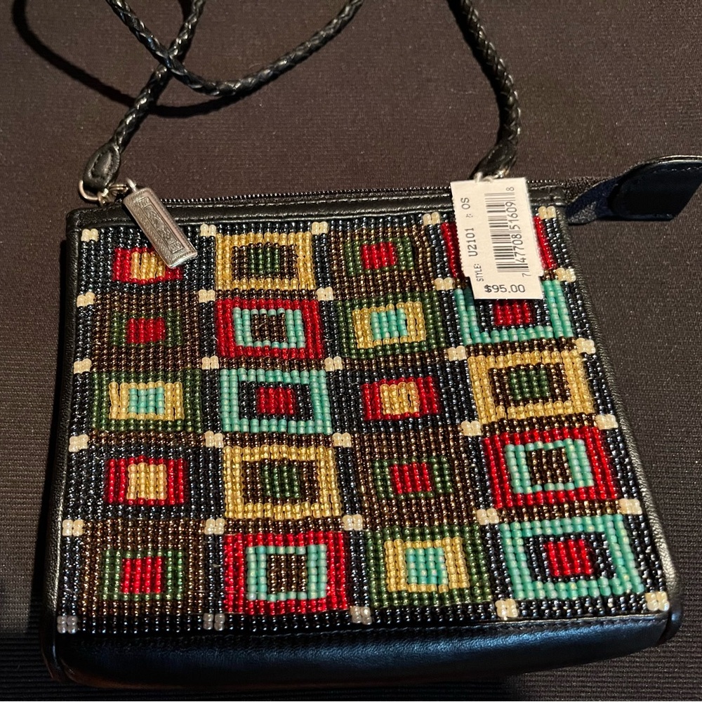 Colorful Beaded Crossbody Bag
